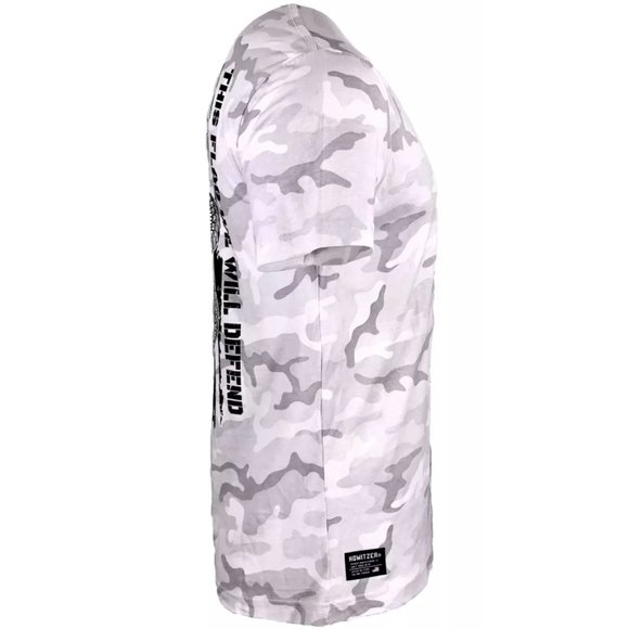 HOWITZER Men's T-Shirt DEFEND FLAG Military Grunt White S M L XL 2XL 3XL 4XL - Picture 5 of 15